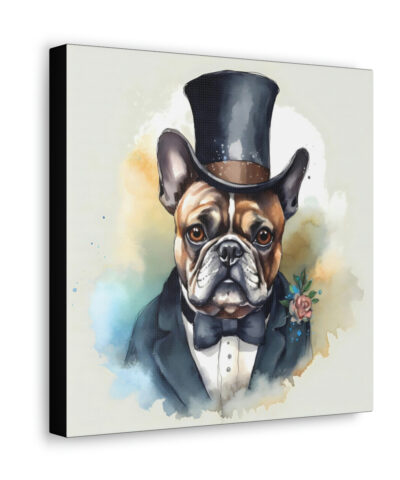 34244 41 400x480 - Watercolor Vintage Victorian Portrait of Gentleman French Bulldog Canvas Gallery Wraps