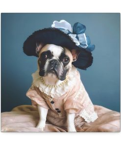 Vintage Victorian “Lil Lulu” French Bulldog Canvas Gallery Wraps