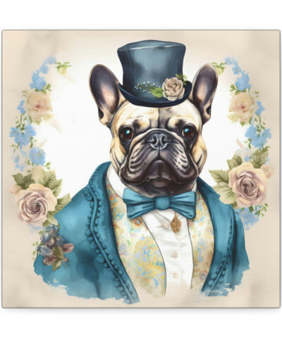 34244 7 400x480 - Watercolor Vintage Victorian "Howard's Day" French Bulldog Canvas Gallery Wraps
