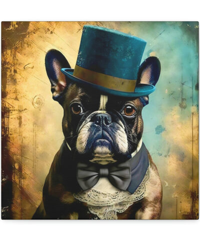 34244 89 400x480 - Grunge French Bulldog Gentleman Canvas Gallery Wraps