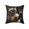 Chin chin! Siamese Cat Square Pillow