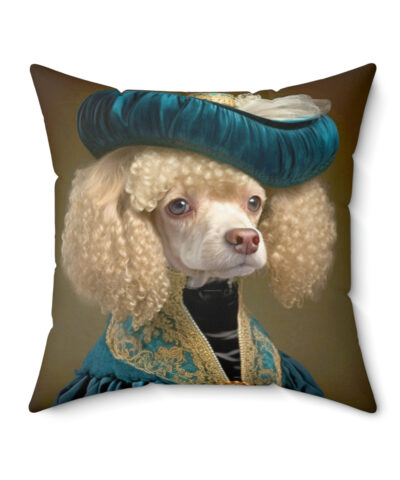 41530 12 400x480 - Victorian Poodle Portrait Spun Polyester Square Pillow