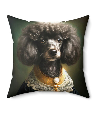 41530 18 400x480 - Classic Victorian Poodle Portrait Spun Polyester Square Pillow