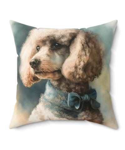 41530 22 400x480 - Victorian Watercolor Poodle Portrait Spun Polyester Square Pillow