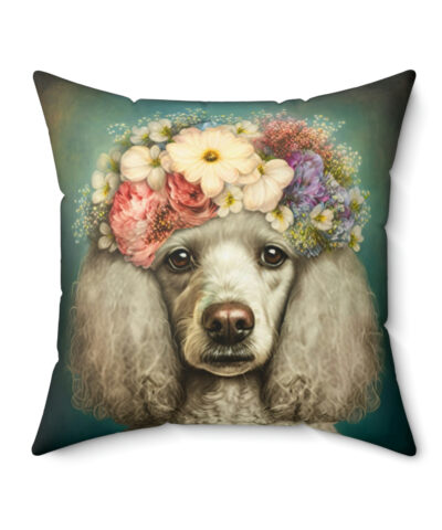 41530 24 400x480 - Victorian Poodle Bonnet Portrait Spun Polyester Square Pillow