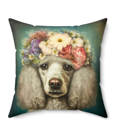 41530 25 400x480 - Victorian Poodle Bonnet Portrait Spun Polyester Square Pillow