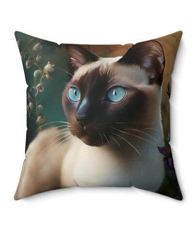 41530 30 400x480 - Siamese Cat in Garden Square Pillow