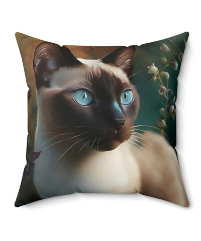 41530 31 400x480 - Siamese Cat in Garden Square Pillow