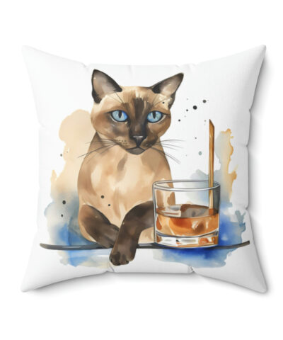 41530 46 400x480 - Retro "Time to Relax" Siamese Cat Square Pillow