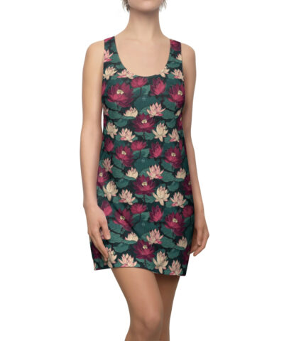 43001 59 400x480 - Lotus Flowers with Lily Pads Pattern Floral Women's Racerback Dress