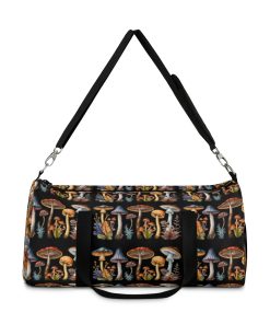 BOHO Botanical Mushroom Design Duffel Bag – Take a trip back to the 60’s with this hippy inspired fairycore duffle