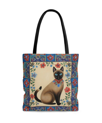 45127 28 400x480 - Siamese Cat with Border Tote Bag - Cute Cottagecore Totebag Makes the Perfect Gift