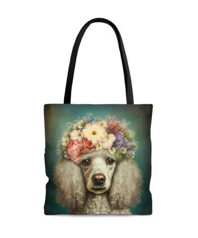 Victorian Poodle Bonnet Portrait Tote Bag
