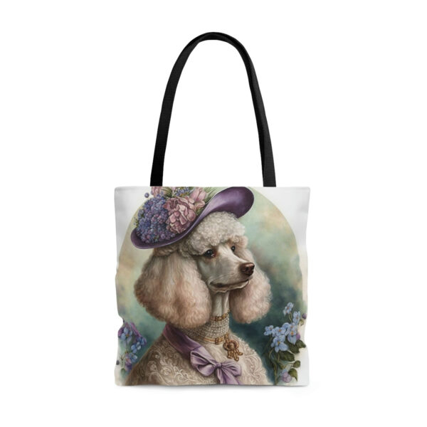 Victorian Watercolor Poodle Portrait Tote Bag