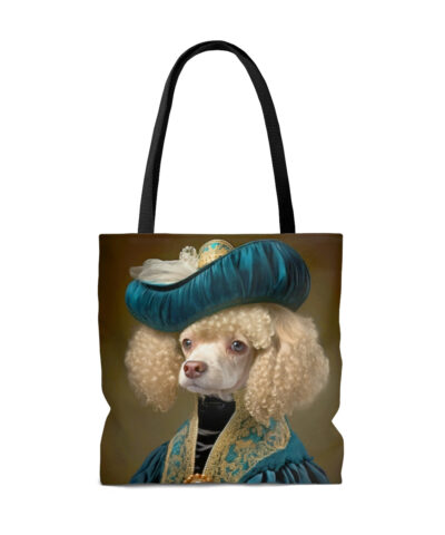 Vintage Victorian Poodle with Hat Portrait Tote Bag