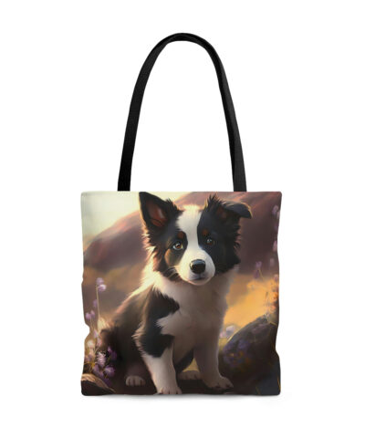 Anime Style Border Collie Puppy Tote Bag