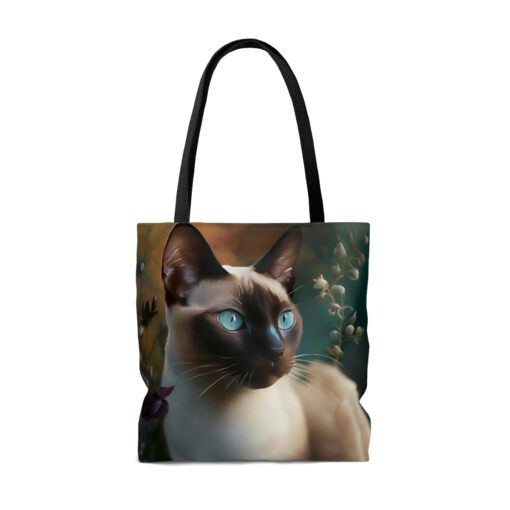 Siamese Cat in Garden Tote Bag