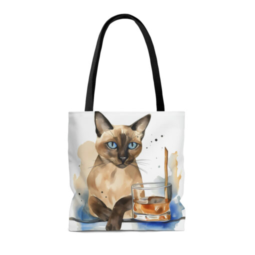 Retro “Time to Relax” Siamese Cat Tote Bag