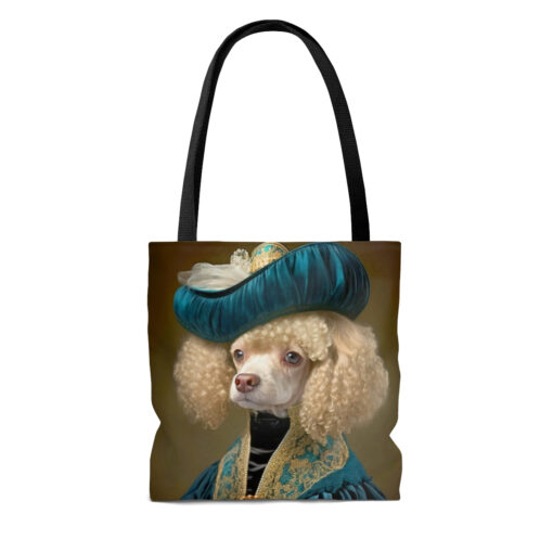 Vintage Victorian Poodle with Hat Portrait Tote Bag