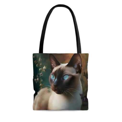 Siamese Cat in Garden Tote Bag