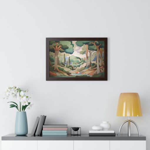 Art Deco Landscape | Framed Horizontal Poster