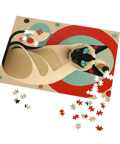 72543 13 400x480 - Mid-Century Modern Siamese Cat Jigsaw Puzzle 500 and 1000 Piece I - a perfect gift for the Siamese Cat lover in your family
