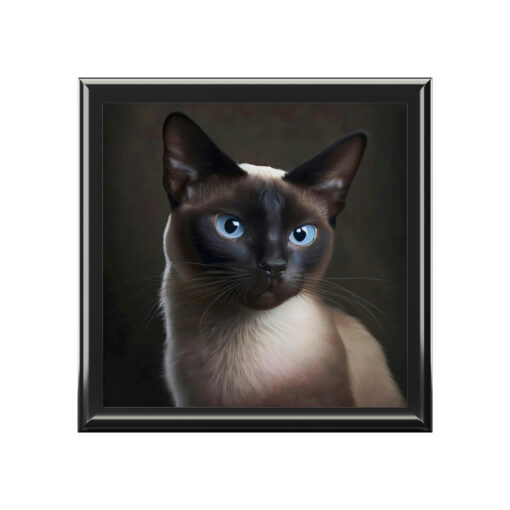 Siamese Cat Portrait Jewelry Box