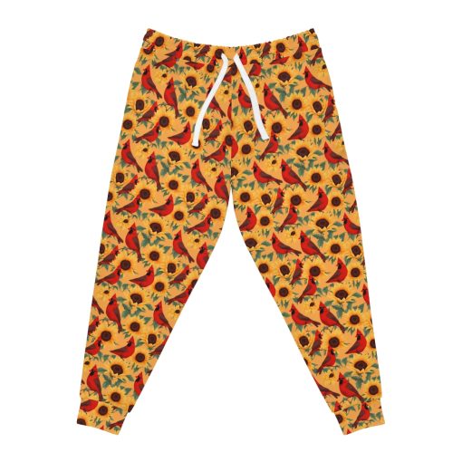 Sunflowers & Cardinals Pattern Athletic Joggers