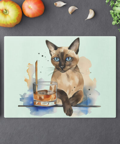74549 20 400x480 - Watercolor "Time to Relax" Siamese Cat Cutting Board