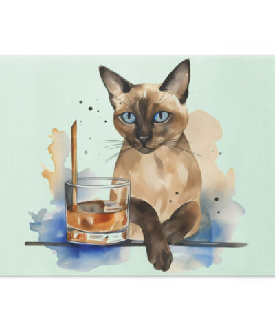 74549 21 400x480 - Watercolor "Time to Relax" Siamese Cat Cutting Board
