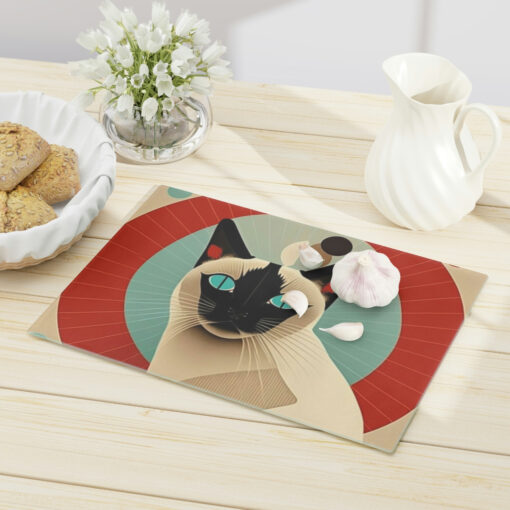 Mid-Century Modern Siamese Cat Cutting Board