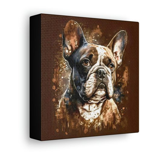 Grunge Vintage Victorian “Hank” French Bulldog Canvas Gallery Wraps