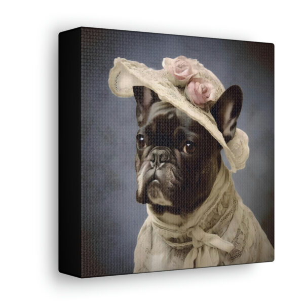 Vintage Victorian “Lucy’s New Hat” French Bulldog Canvas Gallery Wraps