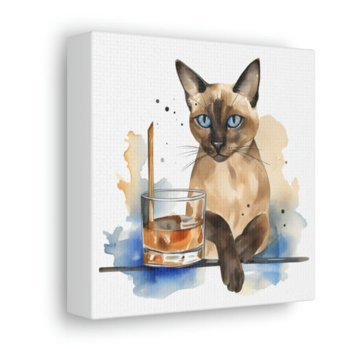 Retro “Time to Relax” Siamese Cat Canvas Gallery Wraps