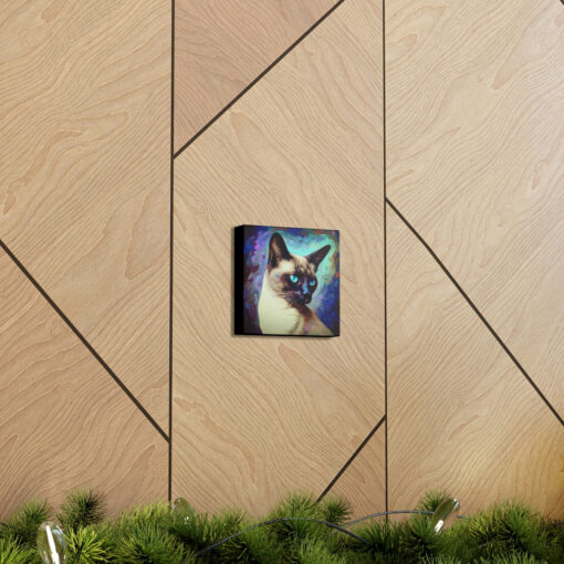 Acrylic Paint “Midnight” Siamese Cat Canvas Gallery Wraps
