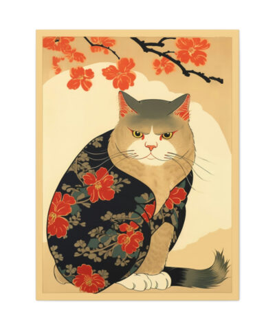 75774 400x480 - Japandi Ukiyo-e Style Cat | Canvas Gallery Wraps