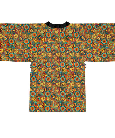77571 107 400x480 - BOHO Hippy Floral Pattern Long Sleeve Kimono Robe