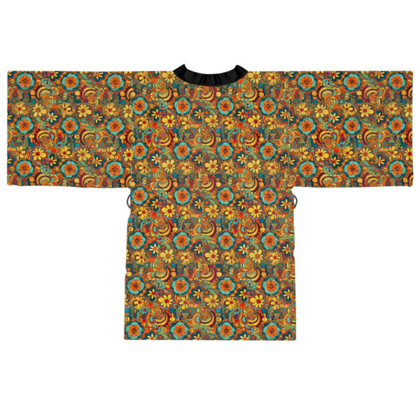 BOHO Hippy Floral Pattern Long Sleeve Kimono Robe