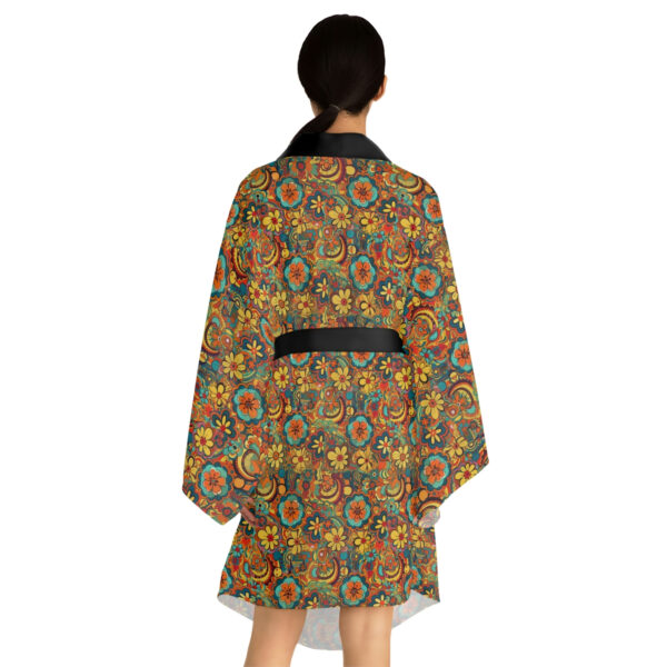 BOHO Hippy Floral Pattern Long Sleeve Kimono Robe