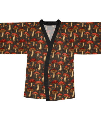 77571 400x480 - New! Magic Mushroom Long Sleeve Kimono Robe - Amanita Muscaria - Perfect Gift for the Botanical Cottagecore Aesthetic Nature Lover