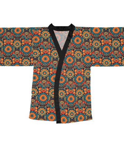 BOHO Hippy Floral Long Sleeve Kimono Robe – Perfect Gift for the Botanical Cottagecore Aesthetic Nature Lover