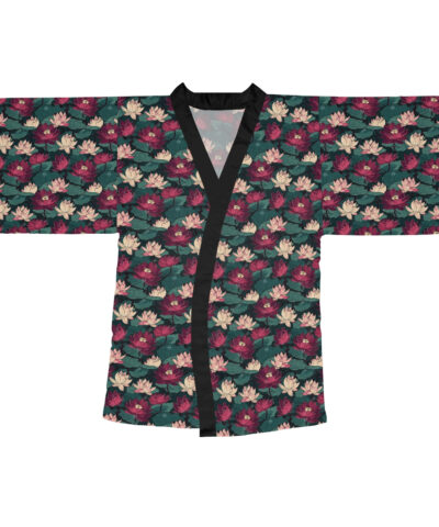 77571 96 400x480 - Lotus Flowers with Lily Pads Pattern Long Sleeve Kimono Robe