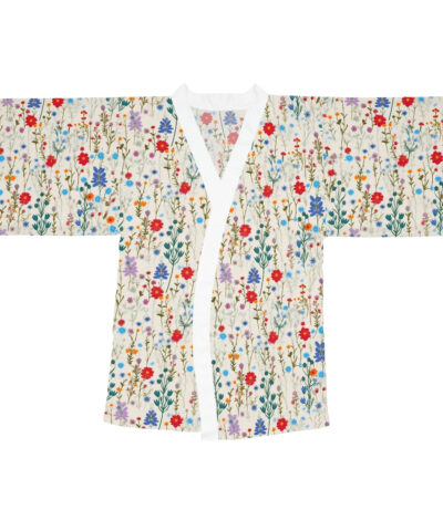 77572 12 400x480 - Pressed Wildflowers Pattern Long Sleeve Kimono Robe