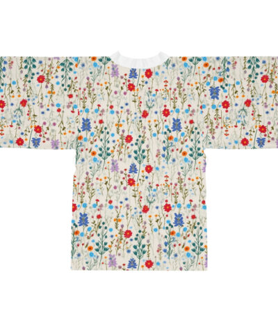 77572 13 400x480 - Pressed Wildflowers Pattern Long Sleeve Kimono Robe