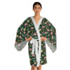 Lotus Flowers Long Sleeve Kimono Robe