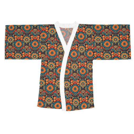 BOHO Hippy Floral Long Sleeve Kimono Robe – Perfect Gift for the Botanical Cottagecore Aesthetic Nature Lover