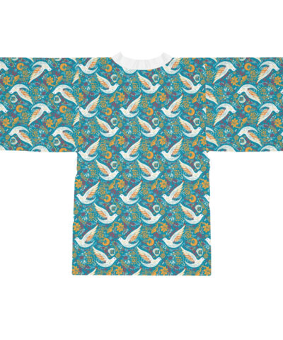 77572 8 400x480 - Peace Dove Pattern Long Sleeve Kimono Robe