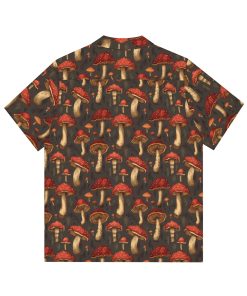 New! Magic Mushroom Hawaiian Shirt – Amanita Muscaria – Perfect Gift for the Botanical Cottagecore Aesthetic Nature Lover