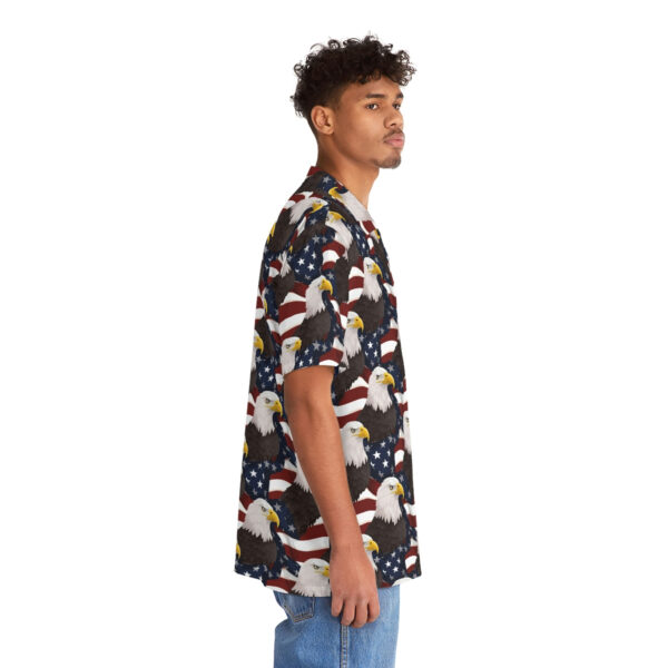 American Bald Eagle Pattern Men’s Hawaiian Shirt