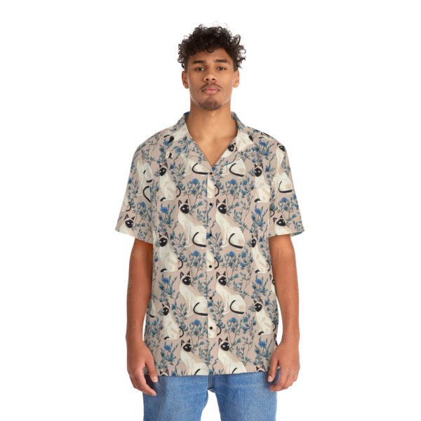 Siamese Cat Pattern Men’s Hawaiian Shirt